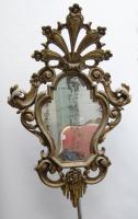 Espejo frances estilo Luis XV con marco de madera dorado Ca 1920